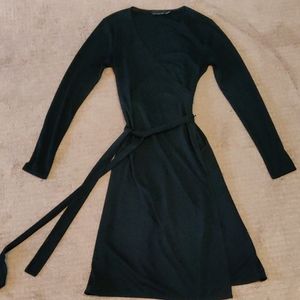 Classic black wrap dress sz XS